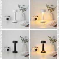 Lámpara De Mesa Recargable USB De Metal Con Puntos Táctiles LED Para Decoración De Habitación Barra De Restaurantes Luz De Ambiente Nocturna - details 2