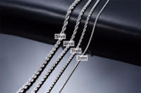 Cadena De Acero Inoxidable Para Hombres Minimalista Y Larga Disponible En Oro Y Plata 2 a 5 Mm Collar De Cadena Twist Unisex - details 8