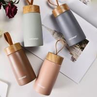Termo Doble Capa Aislada De Acero Inoxidable 280ml Mini Botella De Agua Con Cuerda Portátil Para Exteriores Y Deportes - details 1