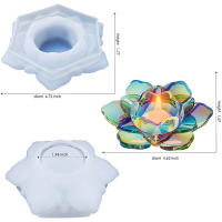 Molde De Silicona Para Resina Epoxy DIY Hoja De Loto Soporte De Vela Adornos De Almacenamiento Hecho De Silicona - details 0
