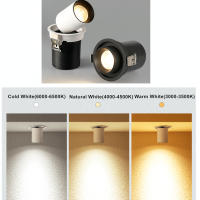 Spot Light LED Recortable 7W 12W En Forma Redonda De Aluminio Para Techo Con Ángulo Ajustable COB Para Iluminación Interior En Habitaciones - details 3