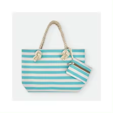 Waterlemon Bolso Playa-Rafia-Rayas-Cremallera-Waterlemon    LevelEleven - 1