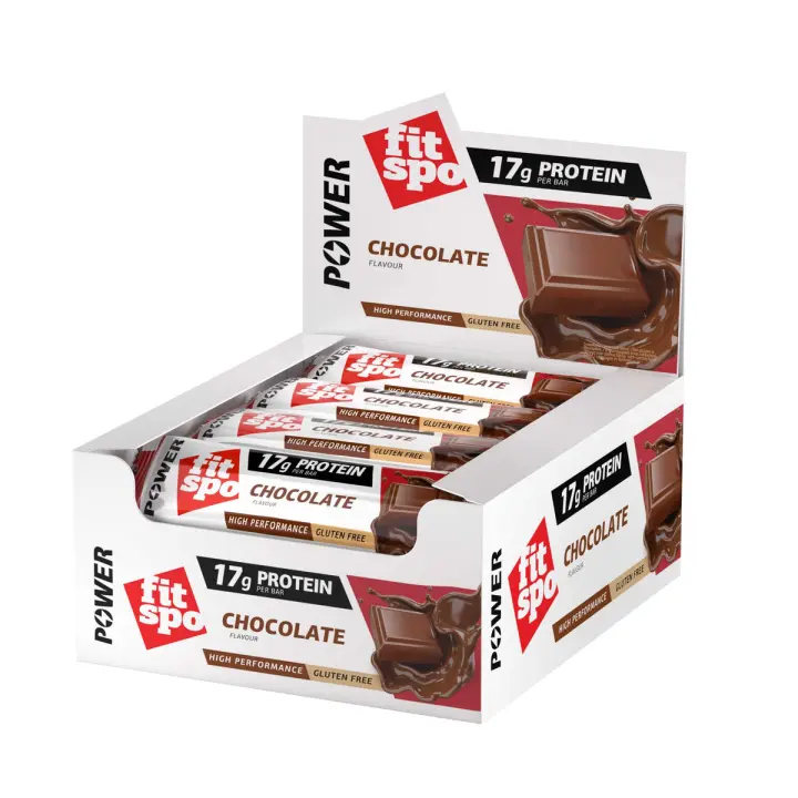 FitSpo Power Barrita Proteica Chocolate 55g  | 1 CAJA (12 Unidades) - 1