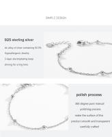 Zenyth-Pulsera de cuentes de Plata 925 para Mujer, temperamento simple y fresco, Cadena de pulsera de Plata Lisa, joyería de mano de estilo frío INS, - details 3