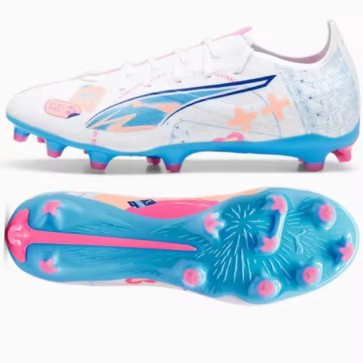 Puma Ultra 5 Match Vol.Up FG/MG M 108064-01 football boots – Botines de fútbol con suela híbrida para múltiples superficies, materiales ultraligeros y diseño aerodinámico para mayor velocidad. - 1
