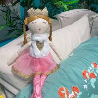 Muñeca De Peluche Rosa 50CM Con Corona Princesa Niña Suave Decoración Para Hogar Regalo De Cumpleaños Para Niñas Estilo Nórdico - details 6