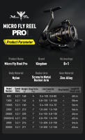 Carrete De Pesca Ultraligero KINGDOM Micro Fly pro Con 8+1 Engranajes Sellados Ratio De Engranajes 5.2:1 Arrastre Máximo 8KG 160g Para Agua Dulce Y Salada - details 4