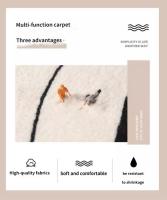 VIKAMA Alfombra De Sofá Para Sala De Estar Y Dormitorio Diseño Creativo Imitación De Cashmere Suave Y Resistente a La Suciedad Alfombra Para Decoración Del Hogar Antideslizante Y Resistente Al Envejecimiento - details 1
