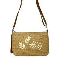 Bolso bandolera de paja MEJORADA trenzado con forros y asa de mano,bandolera de ratan tejido a mano,tamaño 30*20cm - details 1