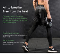 Pantalones De Compresión Para Hombre Tights Leggings Para Correr Gimnasio Deportes Fitness Secado Rápido Pantalones De Ejercicio Color Negro Ropa Deportiva - details 4
