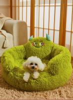 Casa De Perro Invierno Caliente Lavable Con Diseño De Bicho Verde Semi-Abierta Para Mascotas Medianas Y Grandes Almohadillas Y Sofás Para Perros - details 6