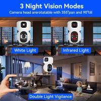 Cámara IP 4K 6MP WiFi Con Pantalla Dual Monitor De Bebé Detección De Movimiento Y Vigilancia Nocturna En Color Detecta Sólo Humanos - details 4