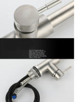 Grifo negro extraíble para fregadero de cocina, mezclador de agua fría y caliente de acero inoxidable, boquilla de pulverización, 2 modos, Flexible - details 12