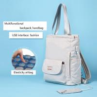 Mochila De Mujer Impermeable Estilo Coreano Con USB Para Portátil De 13-15.6 Pulgadas Mochila De Cuero Oxford De Moda Para Estudiantes - details 7