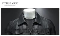 Chaqueta De Cuero Para Hombre Con Cuello En V Estilosa Y Acolchada Impermeable Para Motocicleta Y Trabajo Estilo De Invierno Gruesa Y Justa - details 8
