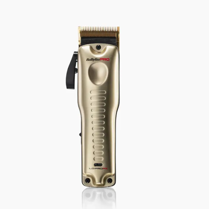 BabyLiss Pro Máquina Lo-Pro FX Gold Clipper - Máquina de Corte Inalámbrica - Color Dorado y Negro - FX825GE - Cortapelos Profesional - Cuchillas Ajustables de Titanio Fade de 45mm - 1