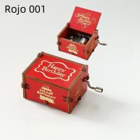Caja de música manual de madera, con tallado retro (o talla antigua) - Regalo de cumpleaños con impresión a color - details 6