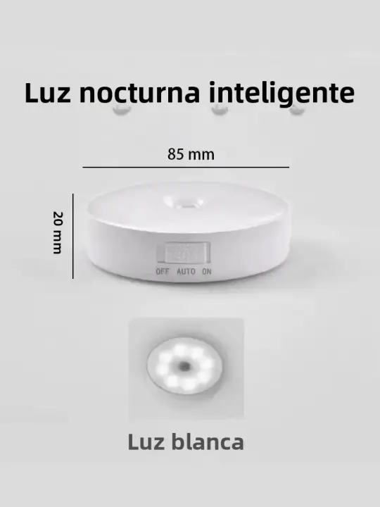 Lámpara Nocturna LED Con Sensor De Movimiento Sensor Digital Y Adhesión Magnética Sin Cable Protección Ocular Para El Uso En La Casa - 1