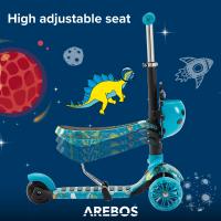 AREBOS Patinete Kick Scooter City NiÃ±os  con asiento  con ruedas LED - details 12