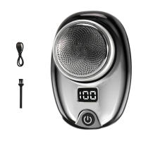 Afeitadora Eléctrica Portátil USB Recargable Mini Afeitado Electrónico Impermeable Con Pantalla LED Inteligente Para Hombre - details 12