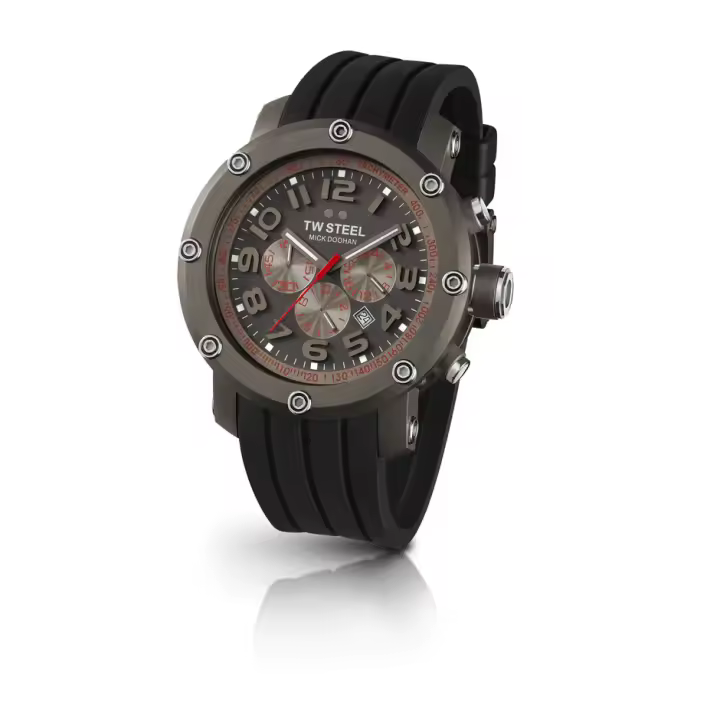 Reloj TW STEEL TW613 | Movimiento Preciso | Acero de Alta Calidad | Resistente Al Agua | Correa de Silicona Negra - 1