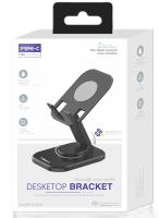 Soporte de Teléfono de Escritorio o de la mesaPRIME-C Base Metálica Plegable, Fijación Fácil con Uso Mano,Uso encima de la mesa Compatible con iPhone y Android, Diseño Estable, Negro - details 1