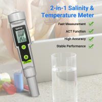 Pluma Salinómetro Impermeable 2-en-1 Medidor De Salinidad Y Temperatura Portátil Tipo Salinógrafo Para Pruebas De Concentración - details 4