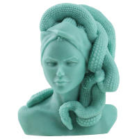 Molde De Silicona Para Vela Medusa Serpiente Mujer 3D Regalo Decorativo Abstracto Para Hacer Cera Aromaterapia Gypsum Y Resina - details 6