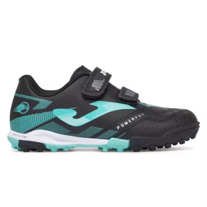 JOMA POWERFULL TF NEGRO/VERDE AGUA 2501 PARA NIÑO - 1