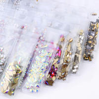 Decoraciones De Uñas Con Strass De Cristal Y Vidrio Mixed Size Rhinestones Para Arte De Uñas 3D Diamantes Gemas Accesorios De Uñas SS4 SS6 SS8 SS10 SS12 - details 1