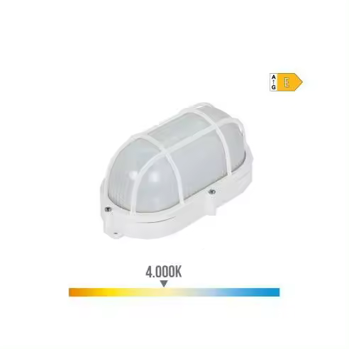 EDM Aplique Ovalado LED 9W 810lm IP65 Luz Día 4000K Polímero 11,8x21,2mm - 34723  Iluminación Interior Apliques Led - 1
