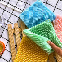2Pcs Cepillo De Limpieza De Silicona Gruesa Para Cocina Escobillas De Limpieza Para Ollas Y Sartenes Esponja Escobilla De Frutas Y Verduras Ecológico - details 3