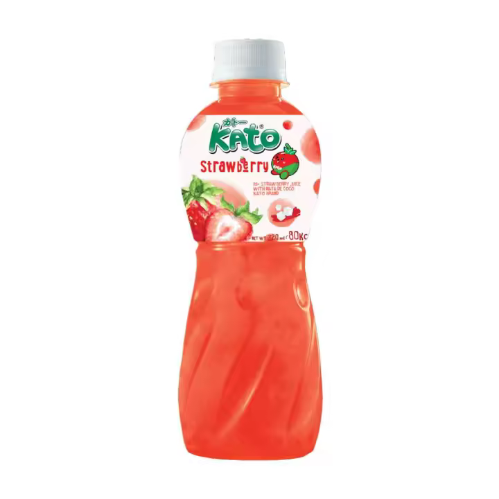(KATO) BEBIDA DE FRUTAS CON GEL DE COCO,  Bebida unica tailandesa, hasta 7 Sabores distintos, todas con gel de COCO 320ML - 1