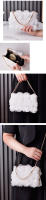 Bolso De Noche De Encaje Con Flor Para Mujer Color Champán Bolso De Vestido Hecho a Mano Con Diamantes Bolsa Para Joyería - details 3