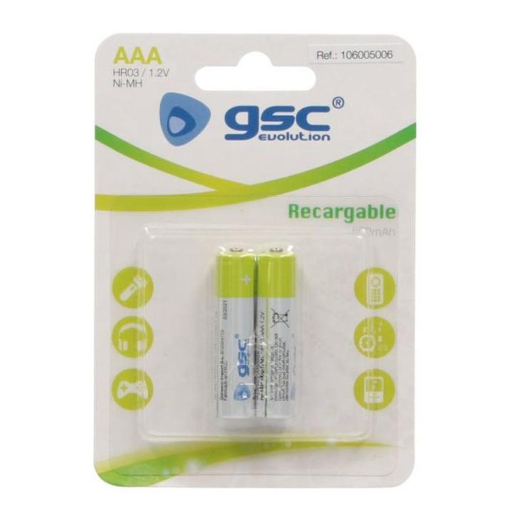 Gsc Evolution Pila Recargable GSC HR03 (AAA) 1,2V 800mah - Alta Capacidad