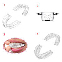 4pcs/Box Mandíbula Antisnore Transparente Material De Silicona 2 Regulares + 2 Grandes Previene El Engruesido Y Reduce El Ronquido - details 7