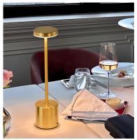 Lámpara De Mesa Recargable Táctil Metálica Con Luz Ambiental En 3 Colores Decorativa Para Club Y Dormitorio Luz Nocturna Retro - details 13