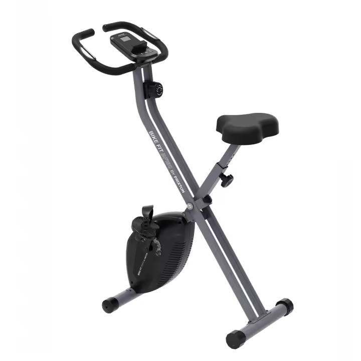 Bicicleta Estática Plegable Bike Fit - Bicicleta de ejercicio Fitness, Resistencia magnética 1,5 kg, Pulsómetro, 8 niveles, Ruedas de transporte, Manillar y Sillín Regulable, Soporte móvil  PRIXTON - 1