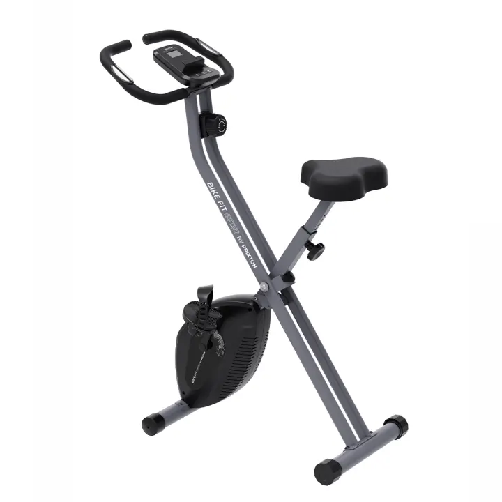 Bicicleta Estática Plegable Bike Fit - Bicicleta de ejercicio Fitness, Resistencia magnética 1,5 kg, Pulsómetro, 8 niveles, Ruedas de transporte, Manillar y Sillín Regulable, Soporte móvil  PRIXTON - 1