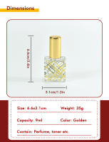 Botella De Perfume Recargable 9ml Contenedor De Líquidos Para Cosméticos Viaje Portátil Vidrio Electroplazado Reutilizable - details 4