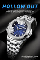Reloj De Pulsera Masculino BINBOND 1885 Acero Inoxidable Resistente Al Agua Luminoso Calendario Moda Reloj De Cuarzo - details 0
