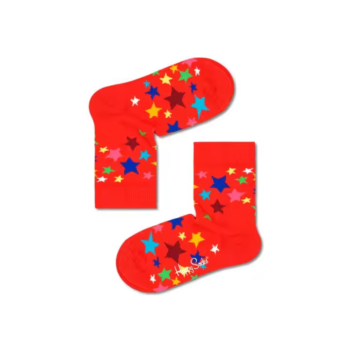 Happy Socks Calcetines Niño Estrellas Rojas Talla 0-12M - 1