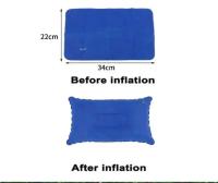 Almohada Inflable Portátil Para Viajes Y Camping Soporte De Cuello Y Espalda PVC Cómoda Para Planes Y Descanso Al Aire Libre - details 3