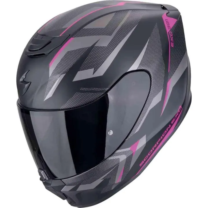 Casco Integral Scorpion EXO 391 AAXO NEGRO MATE ROSA + VISERA NEGRA - 1