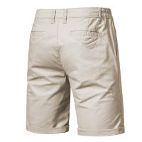 Verano nuevos pantalones cortos casuales de algodón para hombres europeos y americanos rectos ajustados pantalones de cinco cuartos ropa de hombre de color sólido de gran tamaño - details 12