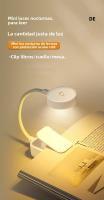 Lámpara De Lectura LED Mini Plegable Con Clip Y Recarga USB Protección Ocular 3 Colores Luz Nocturna Para Mesa Portátil - details 0