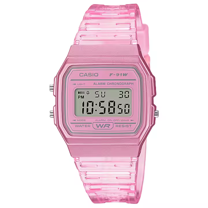 Reloj CASIO Mujer Collection F-91WS-4EF - Digital rosa resistente al agua - 1