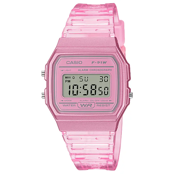 Reloj CASIO Mujer Collection F-91WS-4EF - Digital rosa resistente al agua - 1