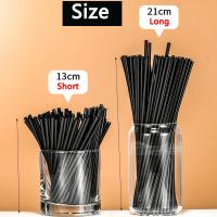 Tubo De Bebida Negro Para Café Y Cócteles 50/500/3000PCS ZOMASOU Plástico Para Fiestas Y Barra Empaque Por Pieza - details 4