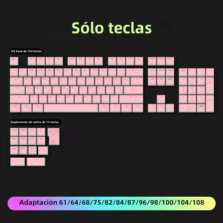 Romoral PBT Keycaps 119 Teclas Perfil OEM Personalizadas Para Teclas MX Switch Mecánicas Accesorios Para Teclados - 1